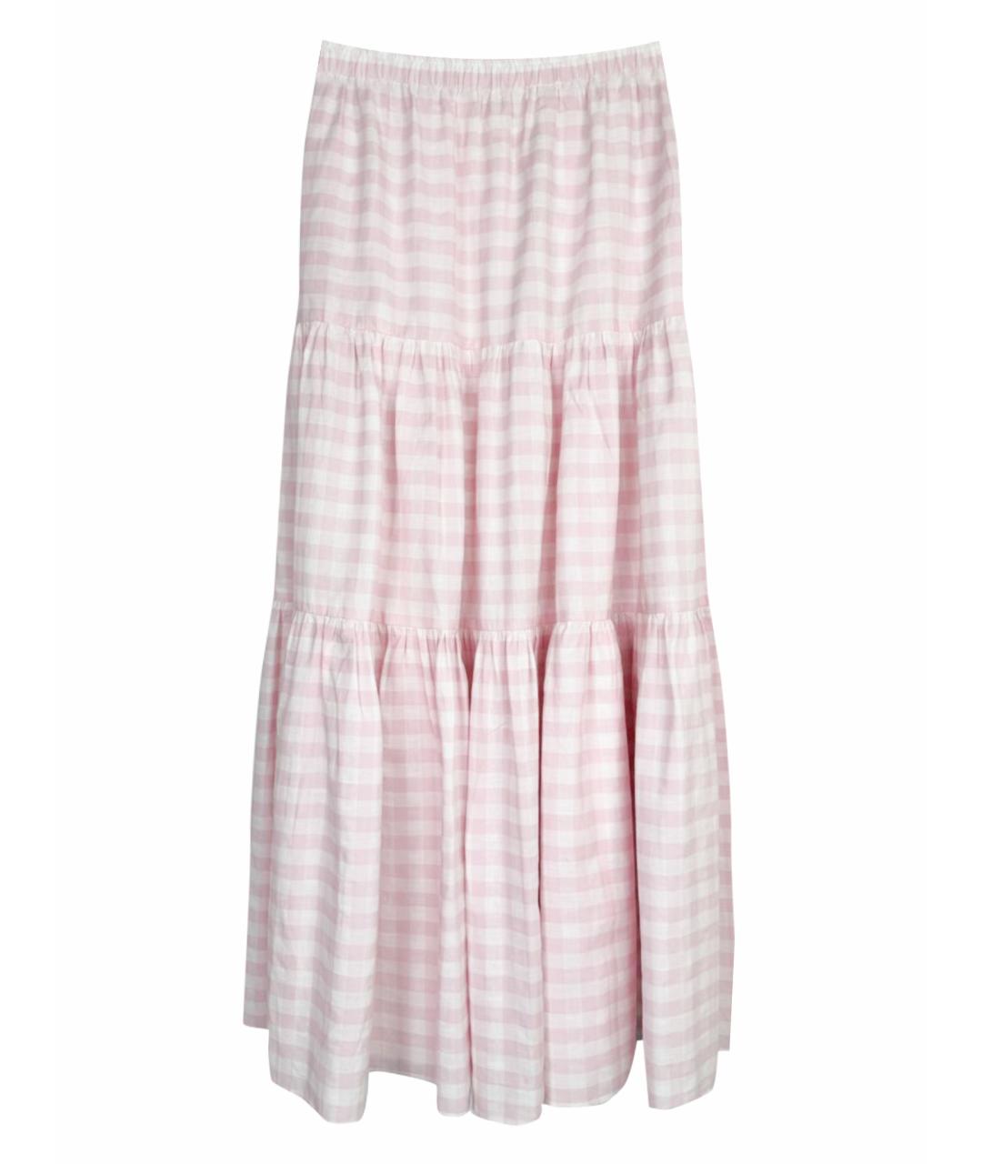 SEMICOUTURE Розовая хлопковая юбка макси, фото 1