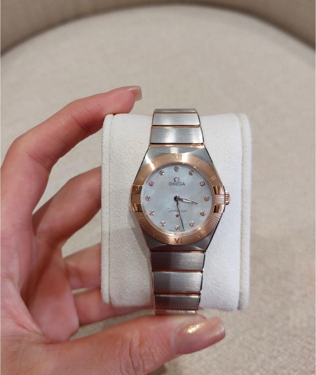 OMEGA Серебряные часы из розового золота, фото 3