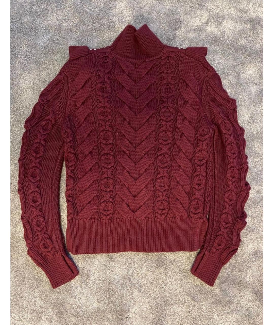 TAK.ORI Бордовый шерстяной джемпер / свитер, фото 2