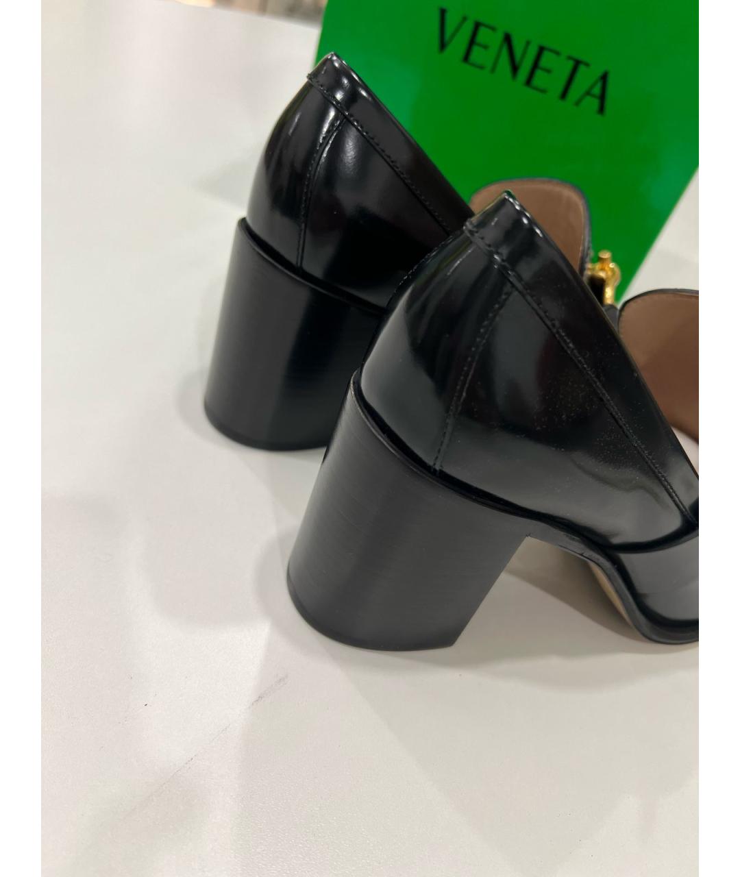 BOTTEGA VENETA Черные кожаные туфли, фото 4