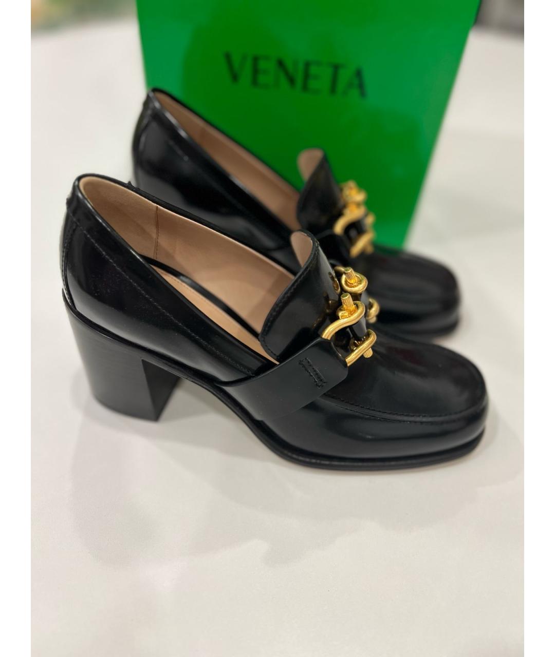 BOTTEGA VENETA Черные кожаные туфли, фото 5