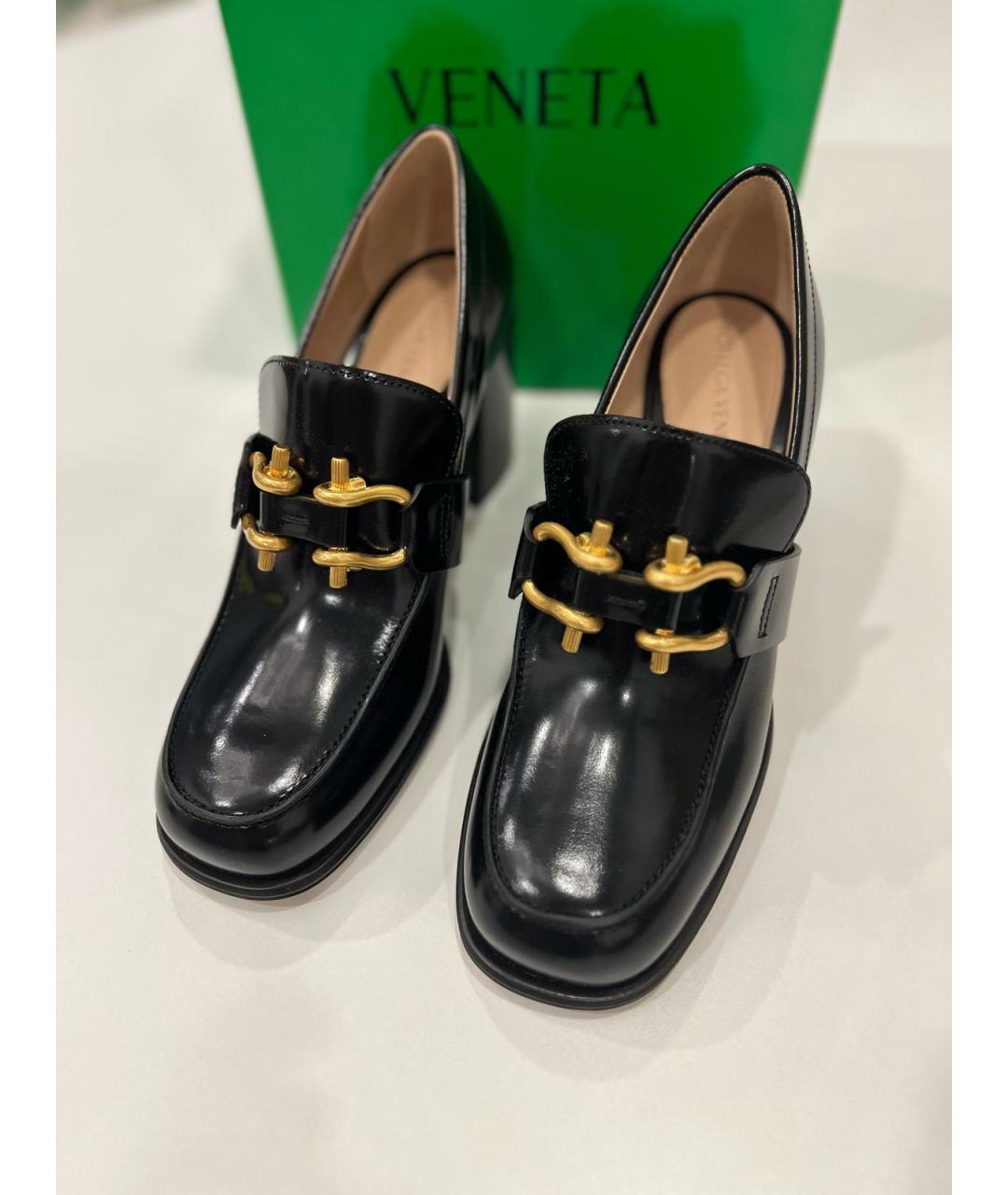 BOTTEGA VENETA Черные кожаные туфли, фото 2