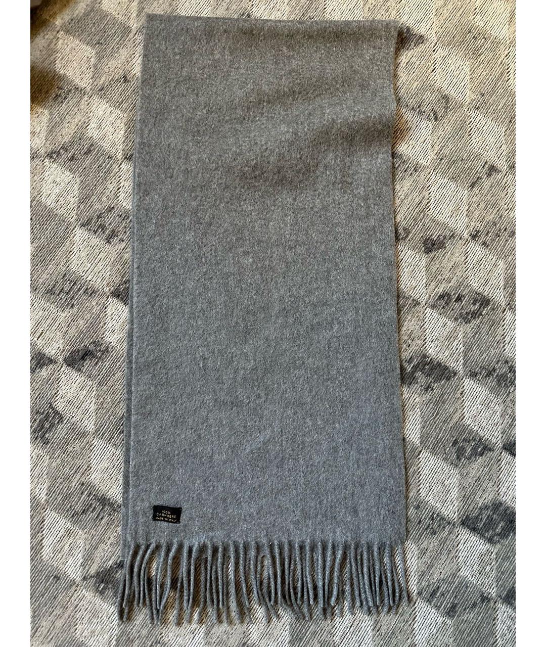 BALLY Серый кашемировый шарф, фото 5