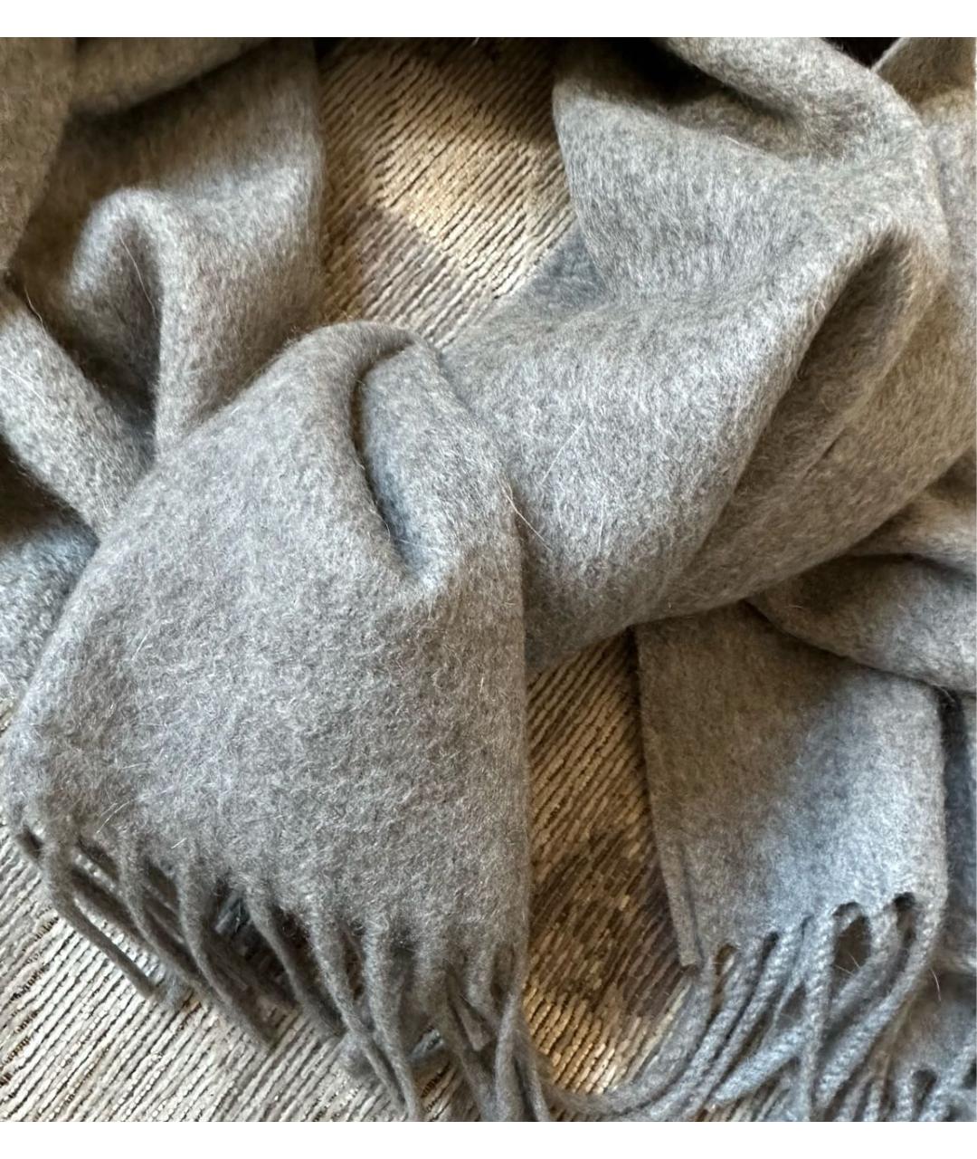 BALLY Серый кашемировый шарф, фото 7