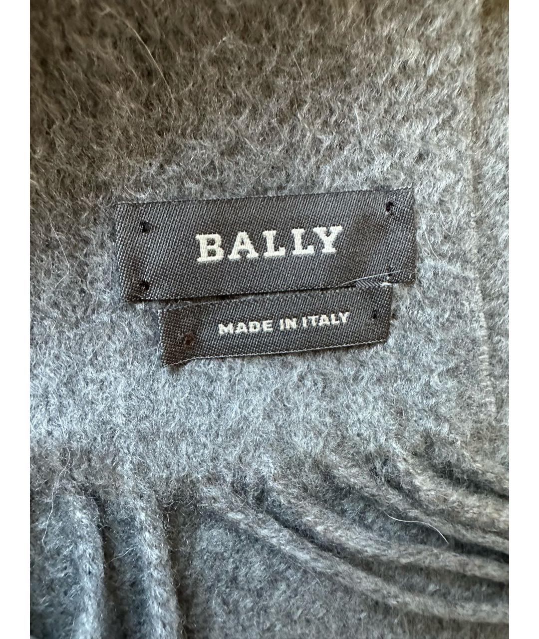 BALLY Серый кашемировый шарф, фото 3