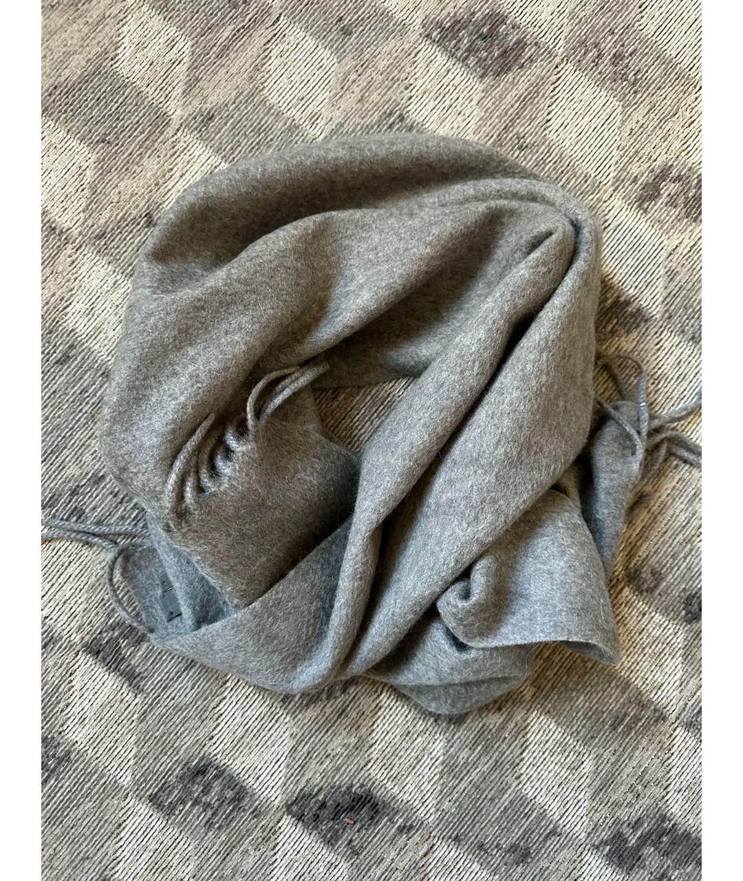 BALLY Серый кашемировый шарф, фото 2