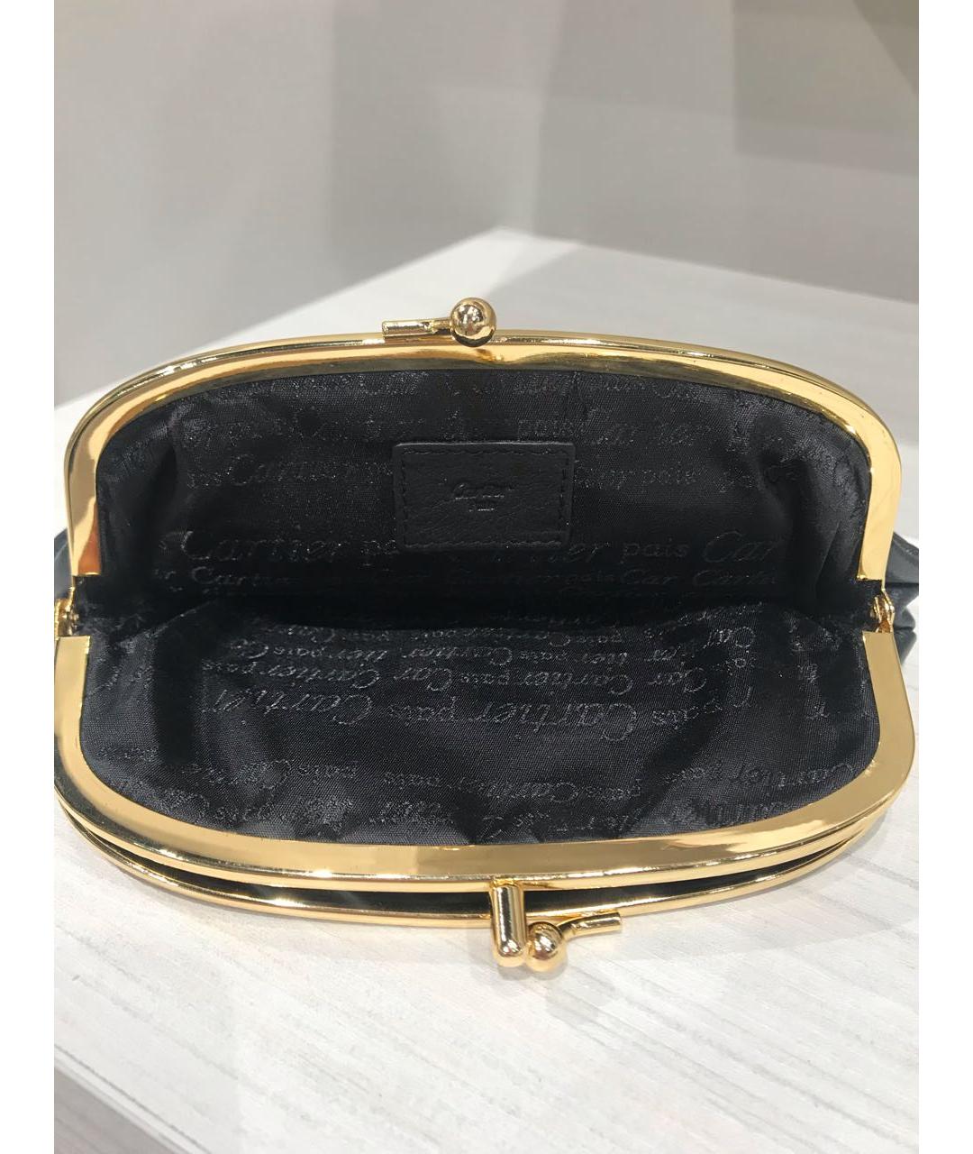CARTIER Черная кожаная косметичка, фото 4