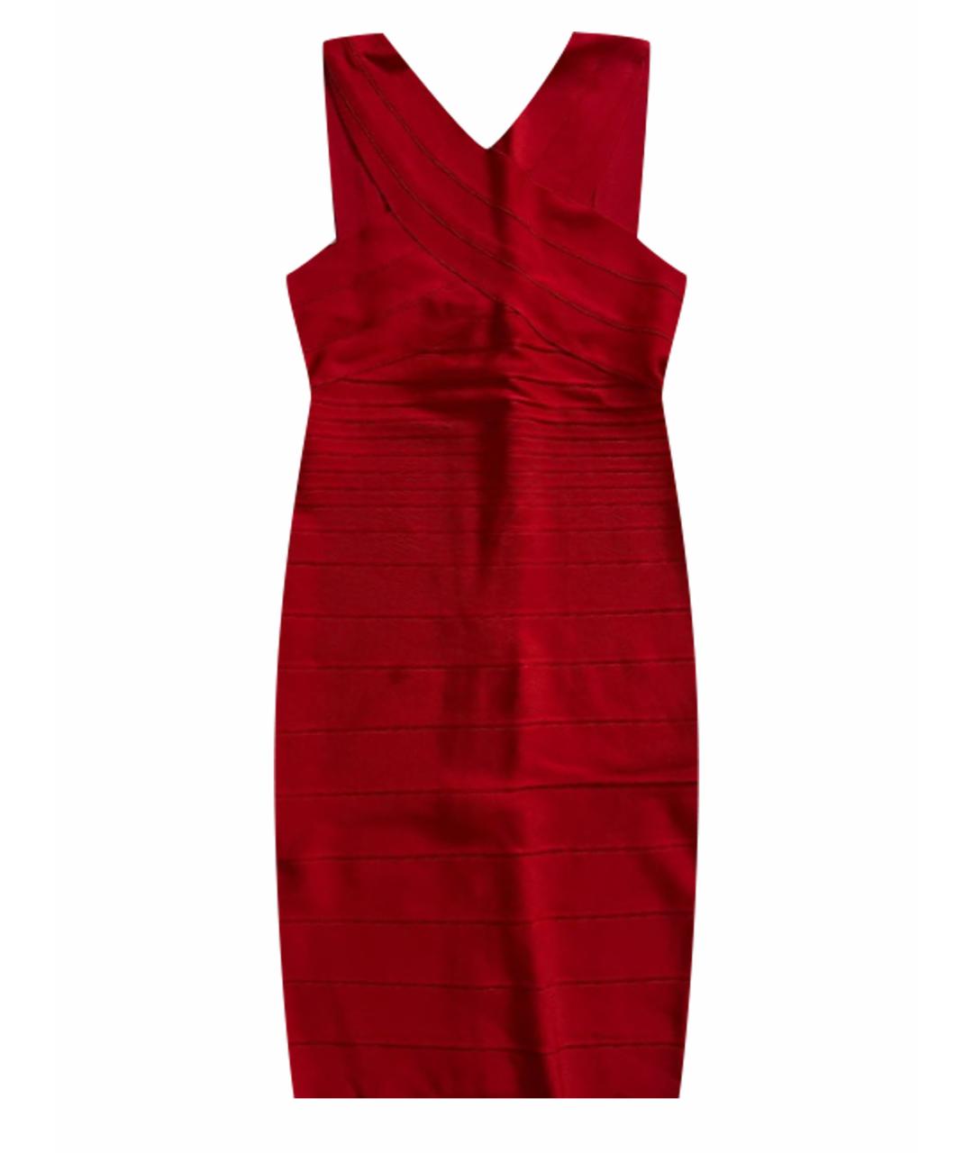 HERVE LEGER Красное коктейльное платье, фото 1