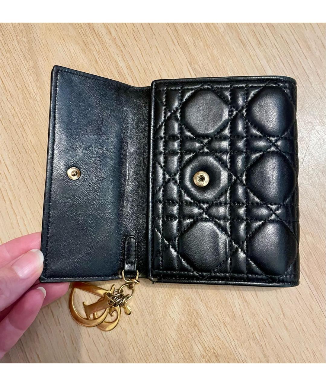 CHRISTIAN DIOR PRE-OWNED Черный кожаный кошелек, фото 3