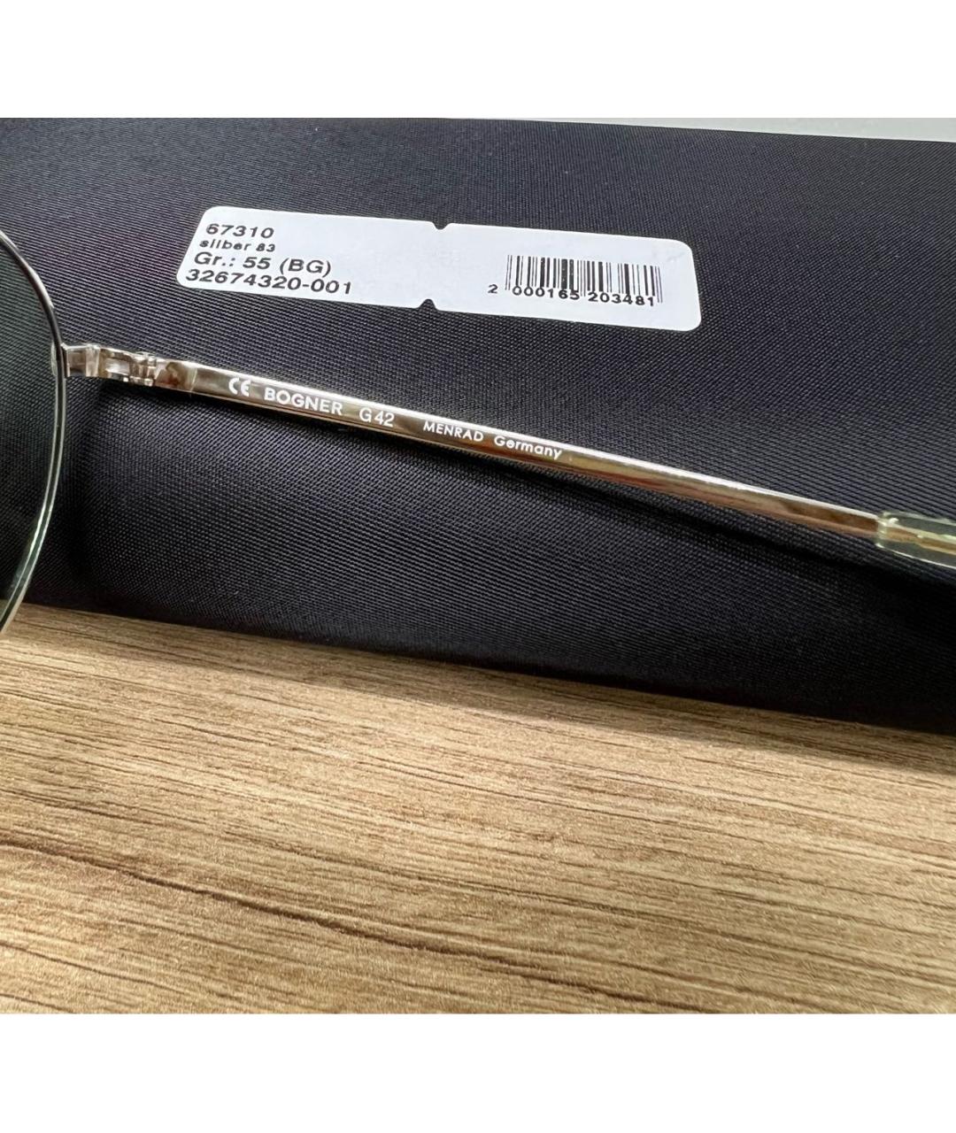 BOGNER Бирюзовые металлические солнцезащитные очки, фото 7