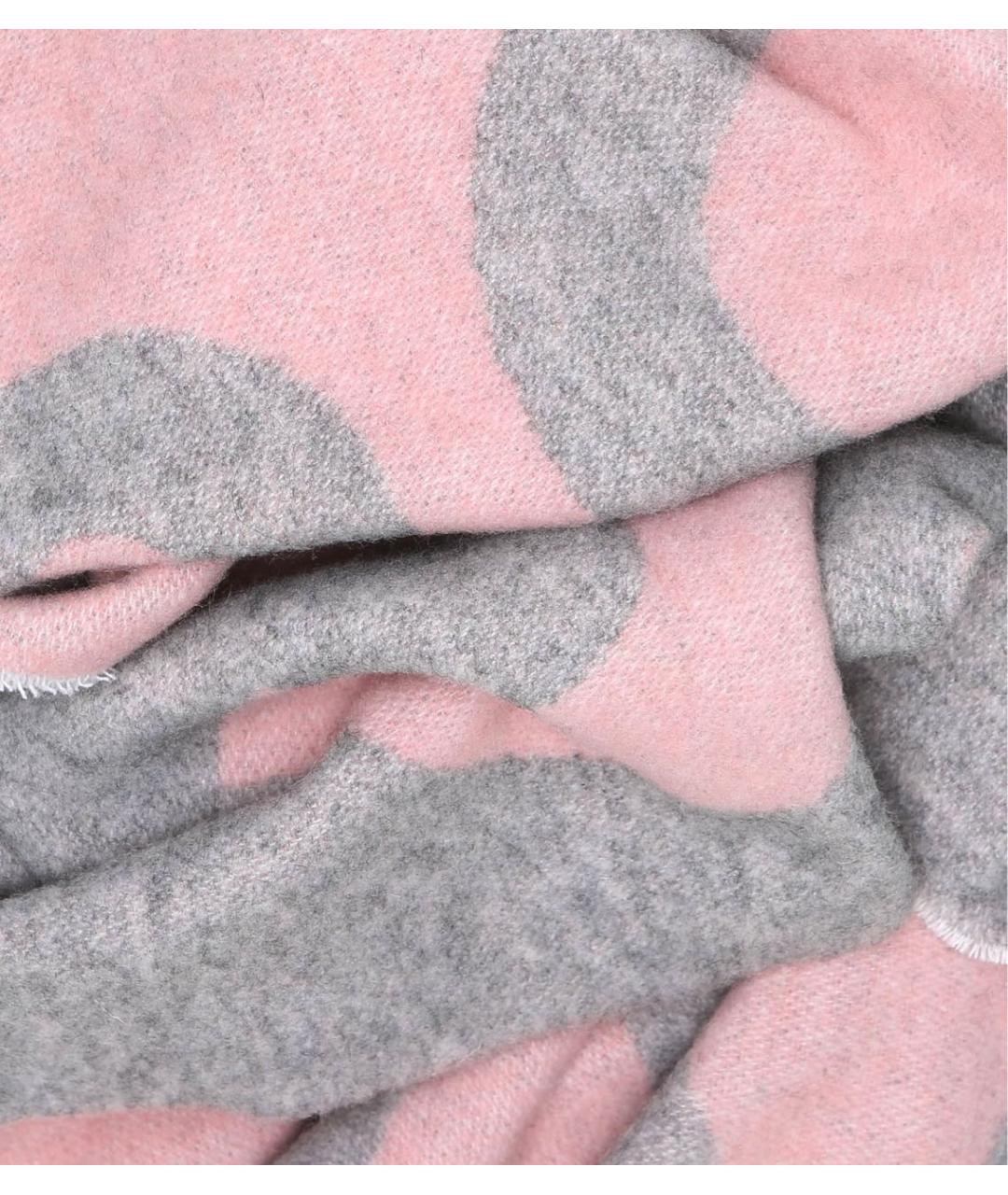 ACNE STUDIOS Розовый шерстяной шарф, фото 5