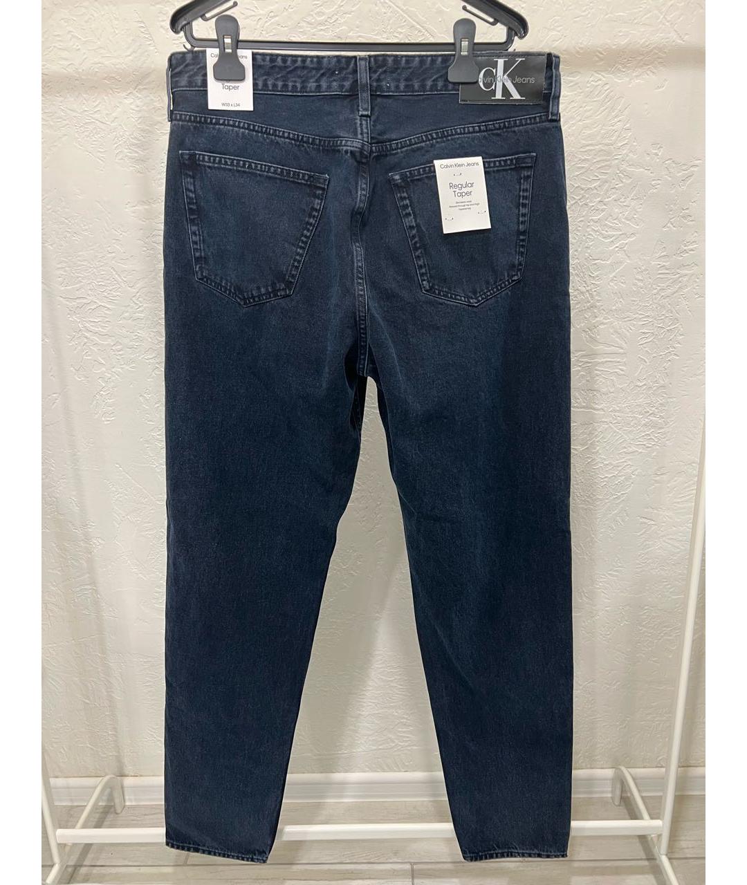 CALVIN KLEIN Темно-синие хлопковые джинсы скинни, фото 6