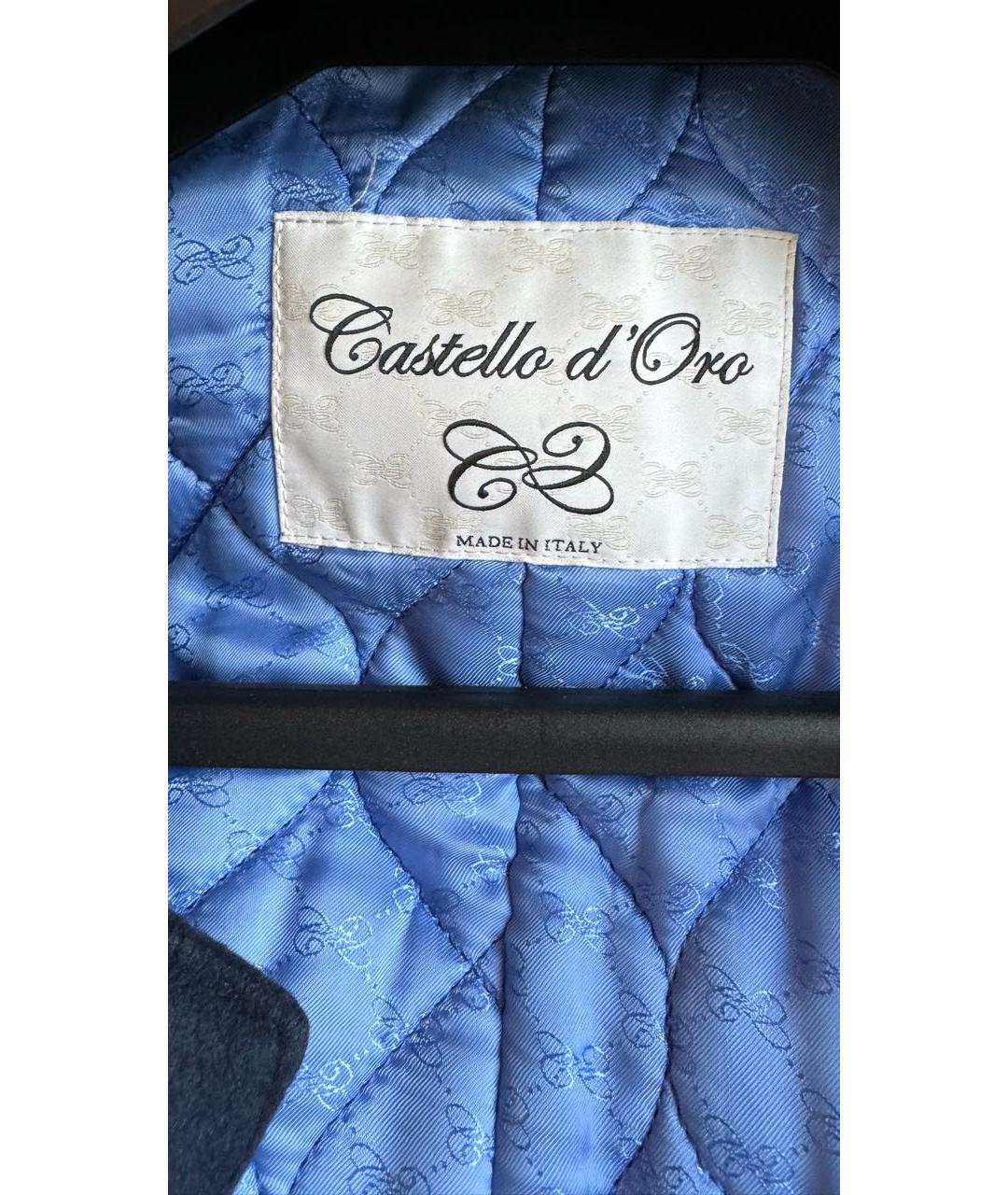 Castello d'Oro Темно-синее кашемировое пальто, фото 3
