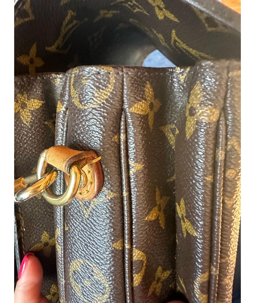 LOUIS VUITTON PRE-OWNED Коричневая сумка тоут, фото 5