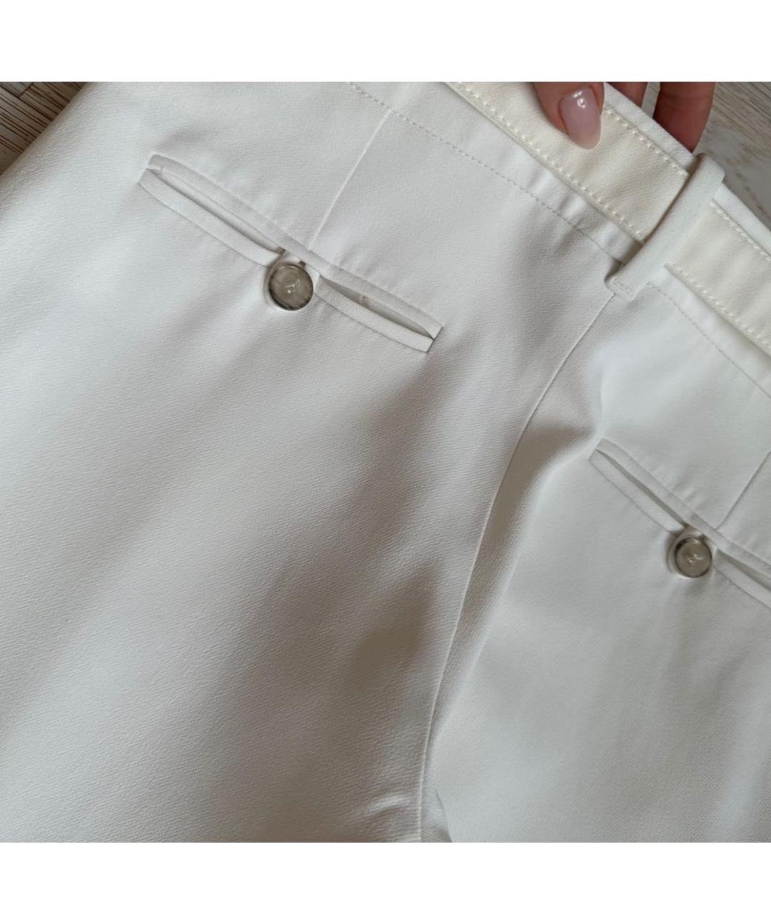 GUCCI Белые ацетатные брюки узкие, фото 3