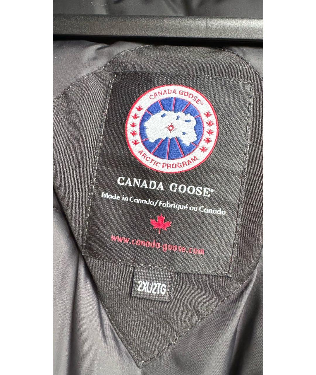 CANADA GOOSE Черный полиэстеровый пуховик, фото 3