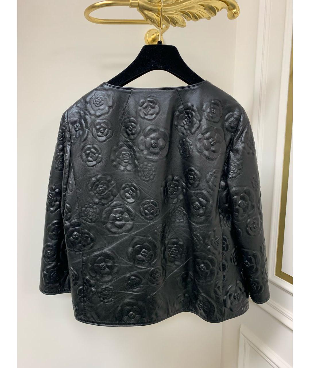 CHANEL Черная кожаная куртка, фото 5
