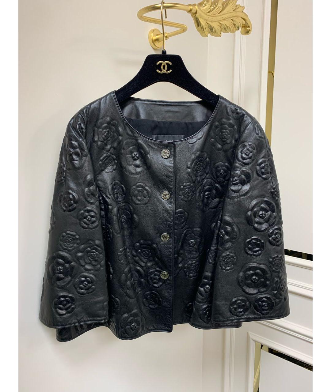 CHANEL Черная кожаная куртка, фото 2