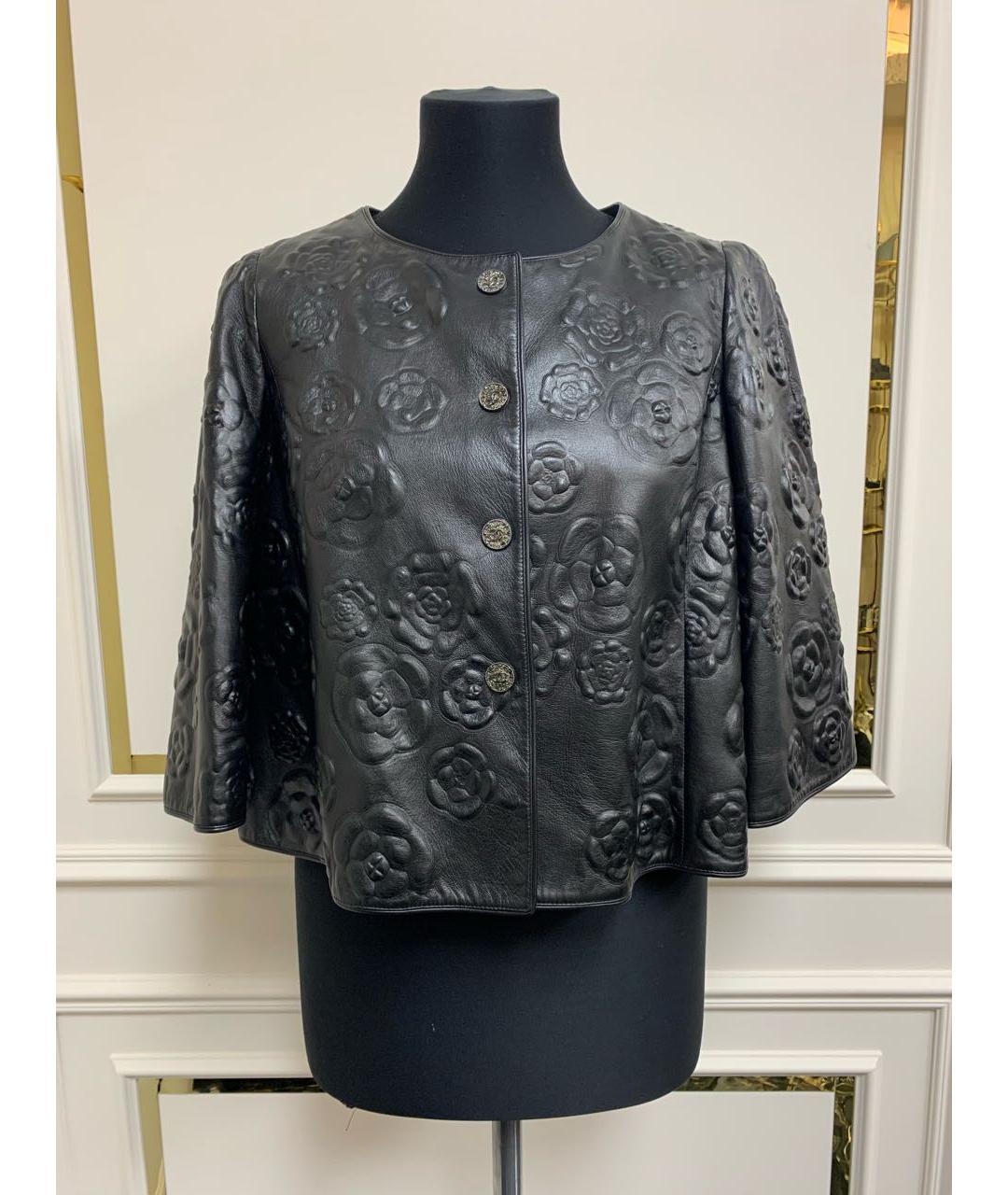 CHANEL Черная кожаная куртка, фото 8