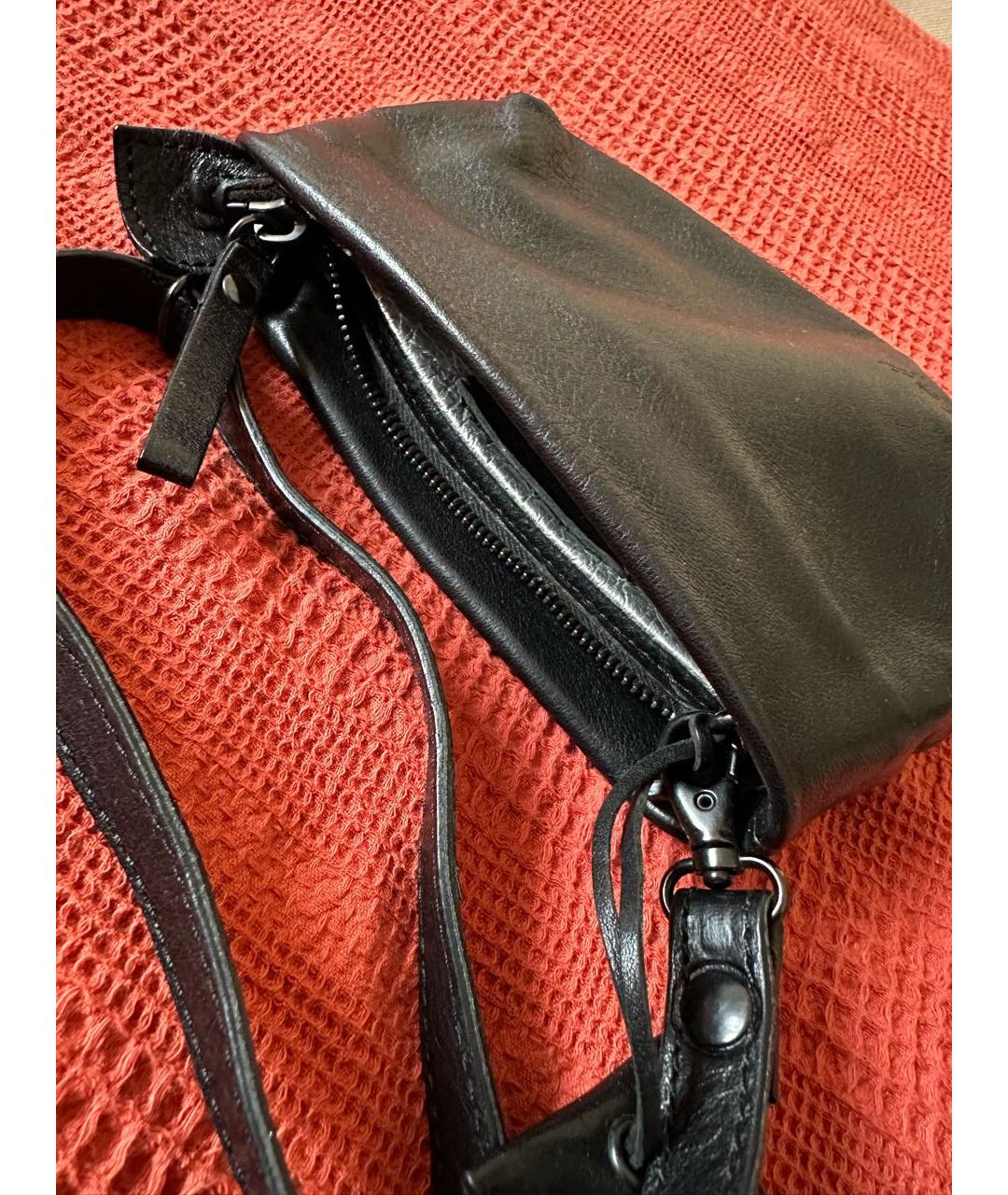 MARSELL Черная кожаная сумка через плечо, фото 4