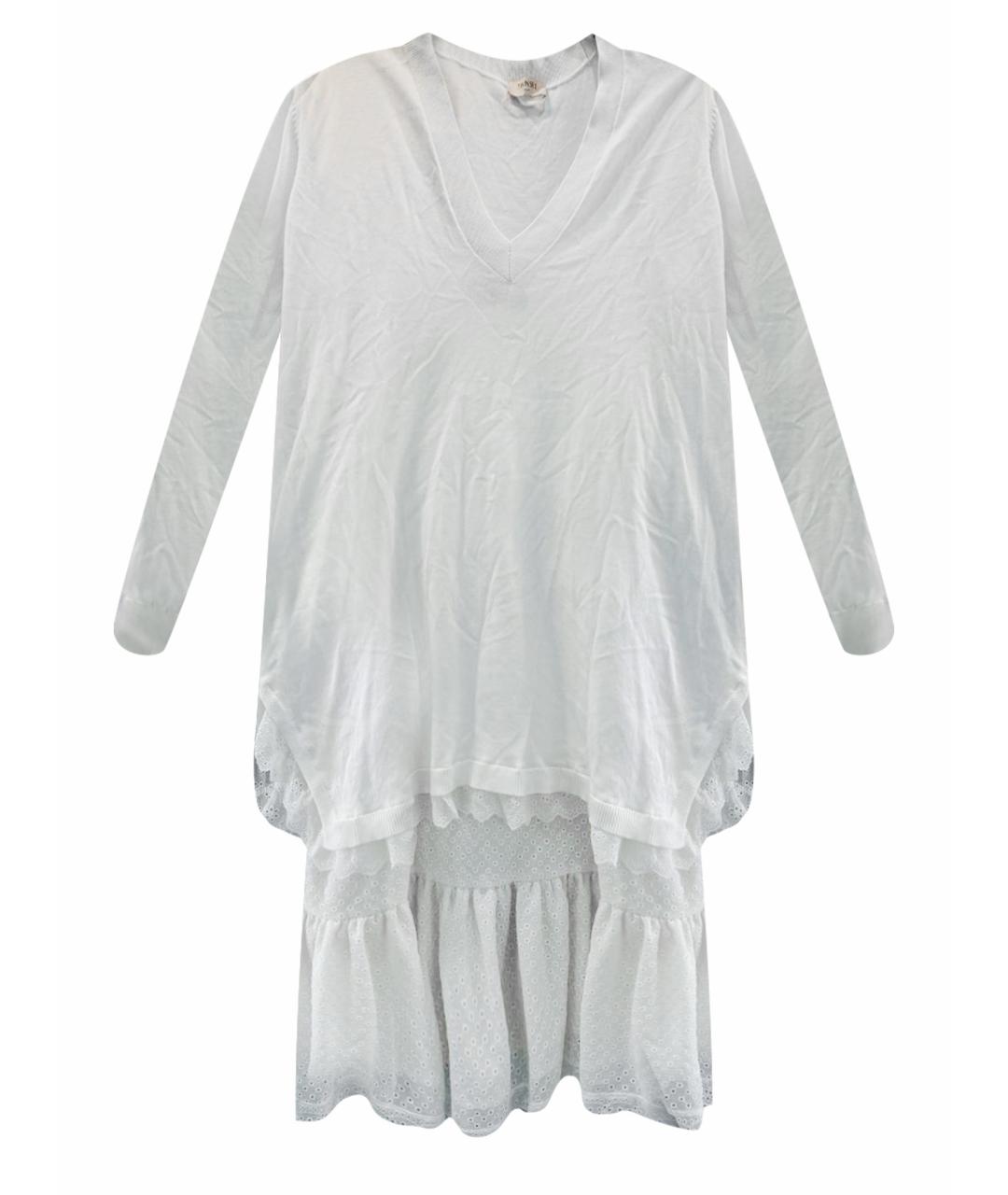 TWIN-SET Белое повседневное платье, фото 1