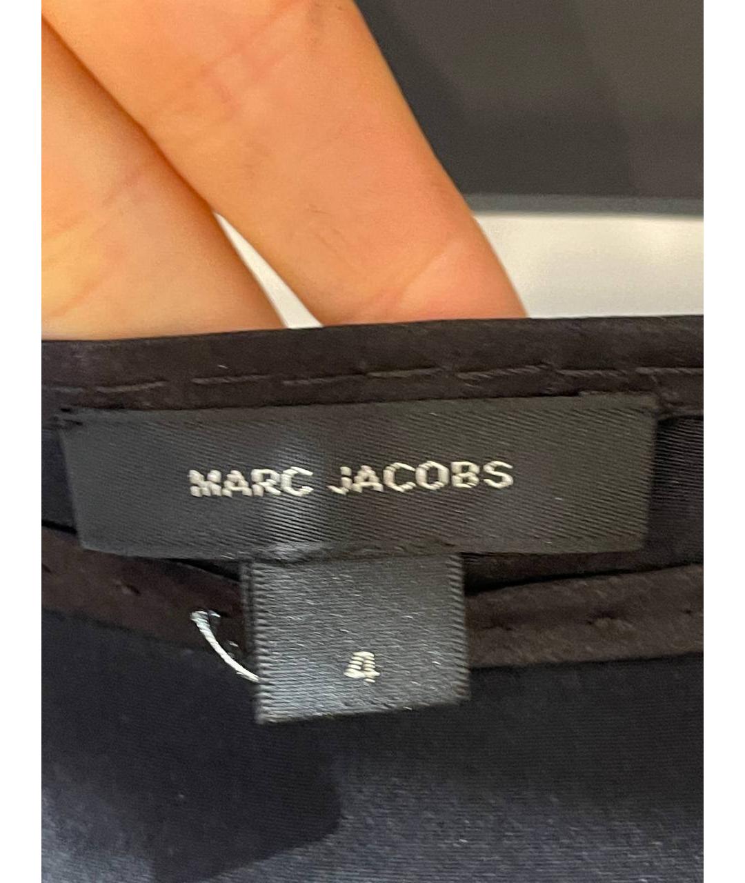 MARC JACOBS Черная шелковая юбка мини, фото 2