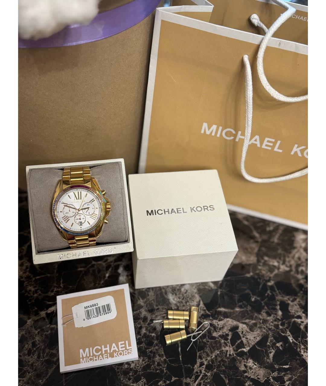 MICHAEL KORS Золотые часы из золота и стали, фото 2