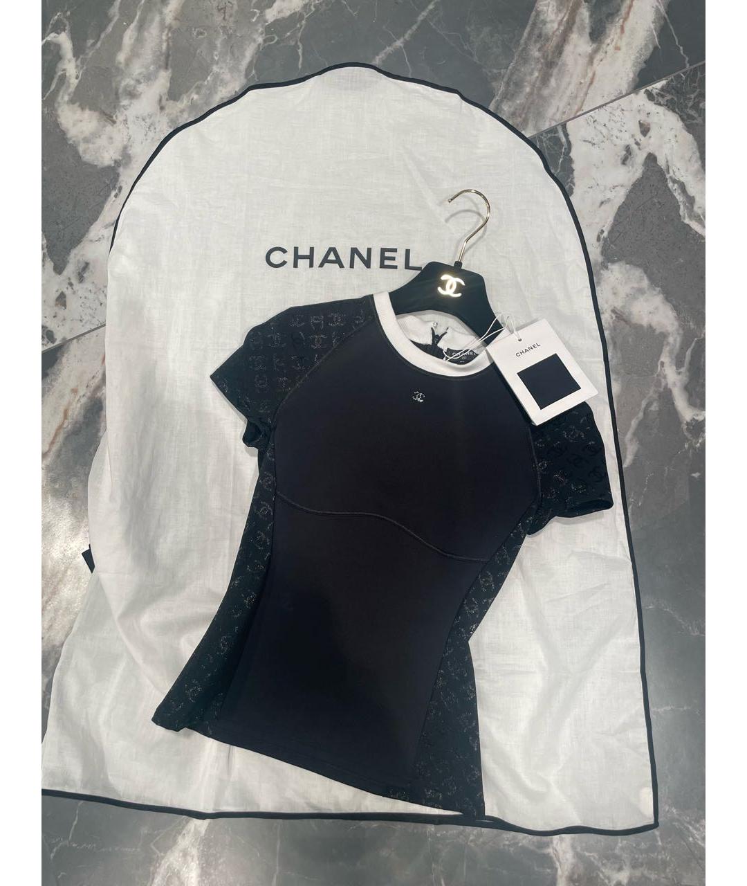 CHANEL PRE-OWNED Черная футболка, фото 6