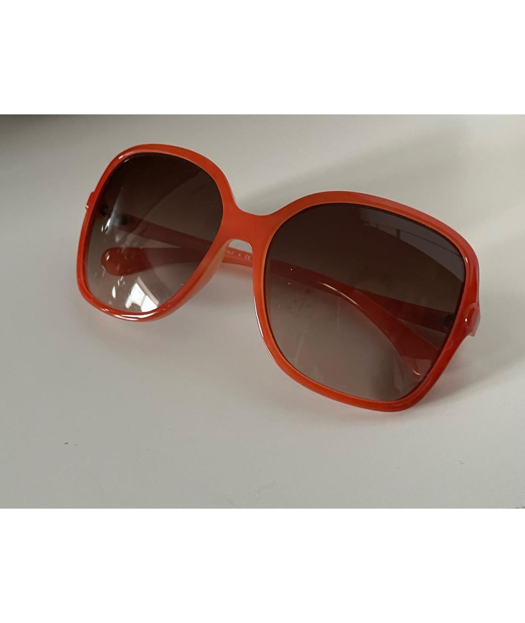 DOLCE&GABBANA Коралловые пластиковые солнцезащитные очки, фото 7