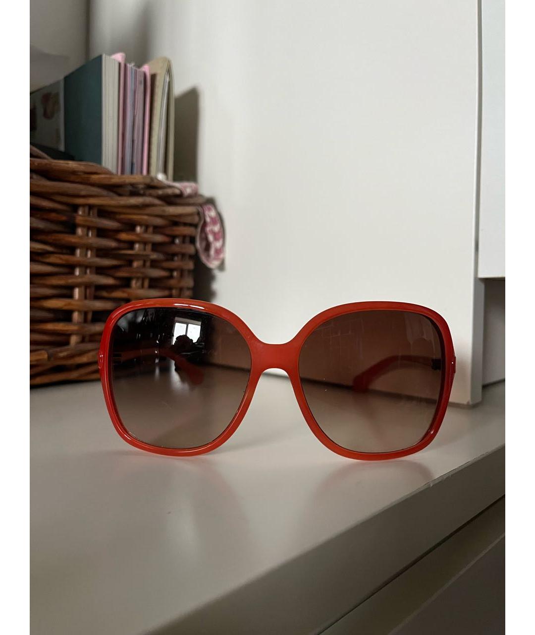 DOLCE&GABBANA Коралловые пластиковые солнцезащитные очки, фото 9