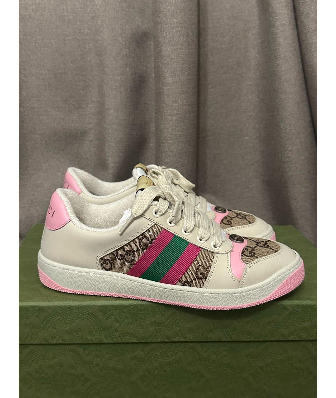 GUCCI Мульти кожаные кроссовки, фото 6