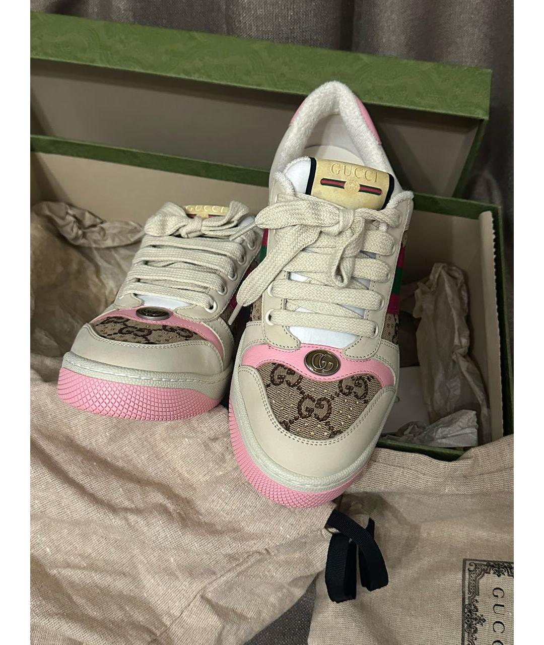 GUCCI Мульти кожаные кроссовки, фото 5