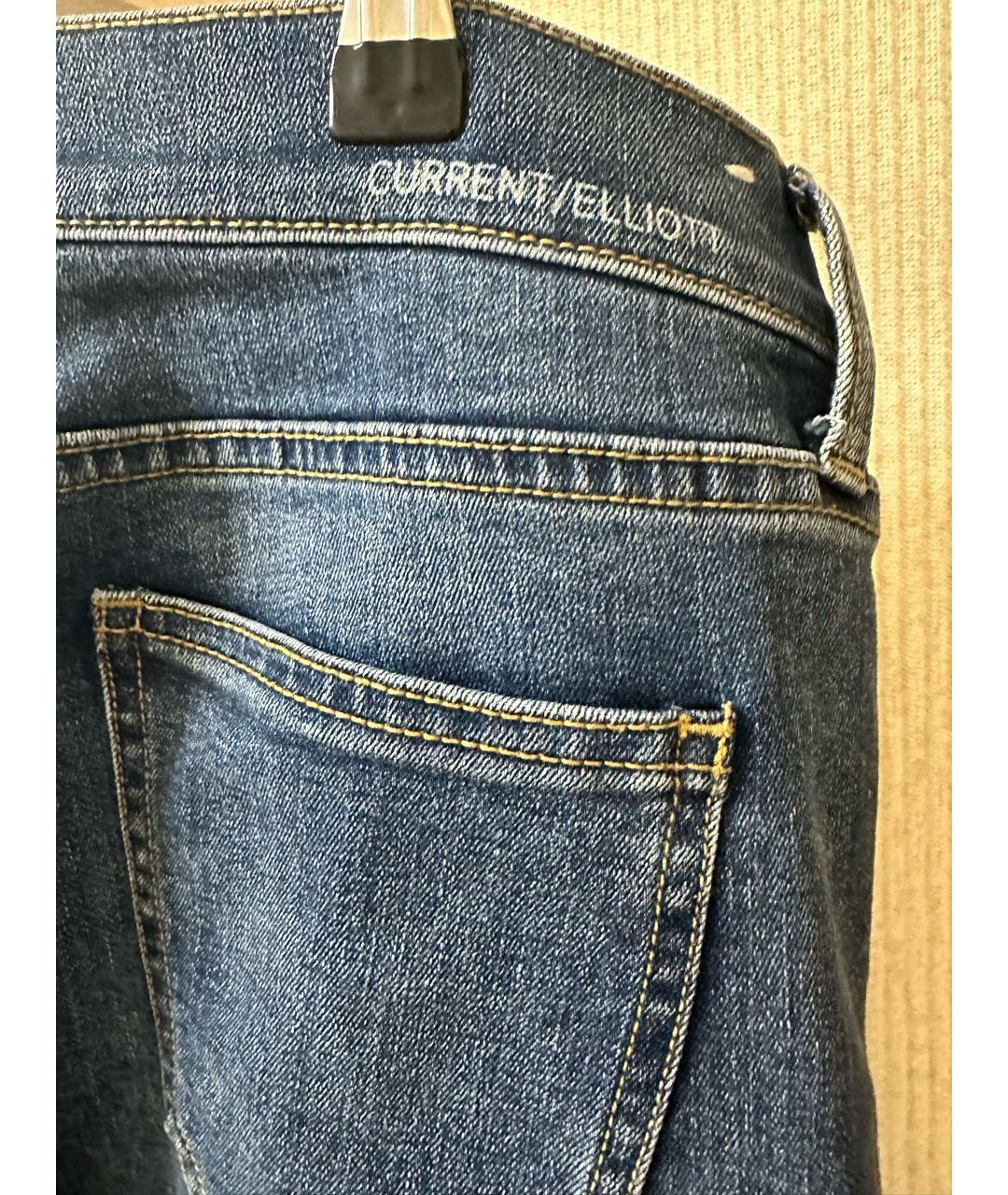 CURRENT/ELLIOTT Синие джинсы слим, фото 4