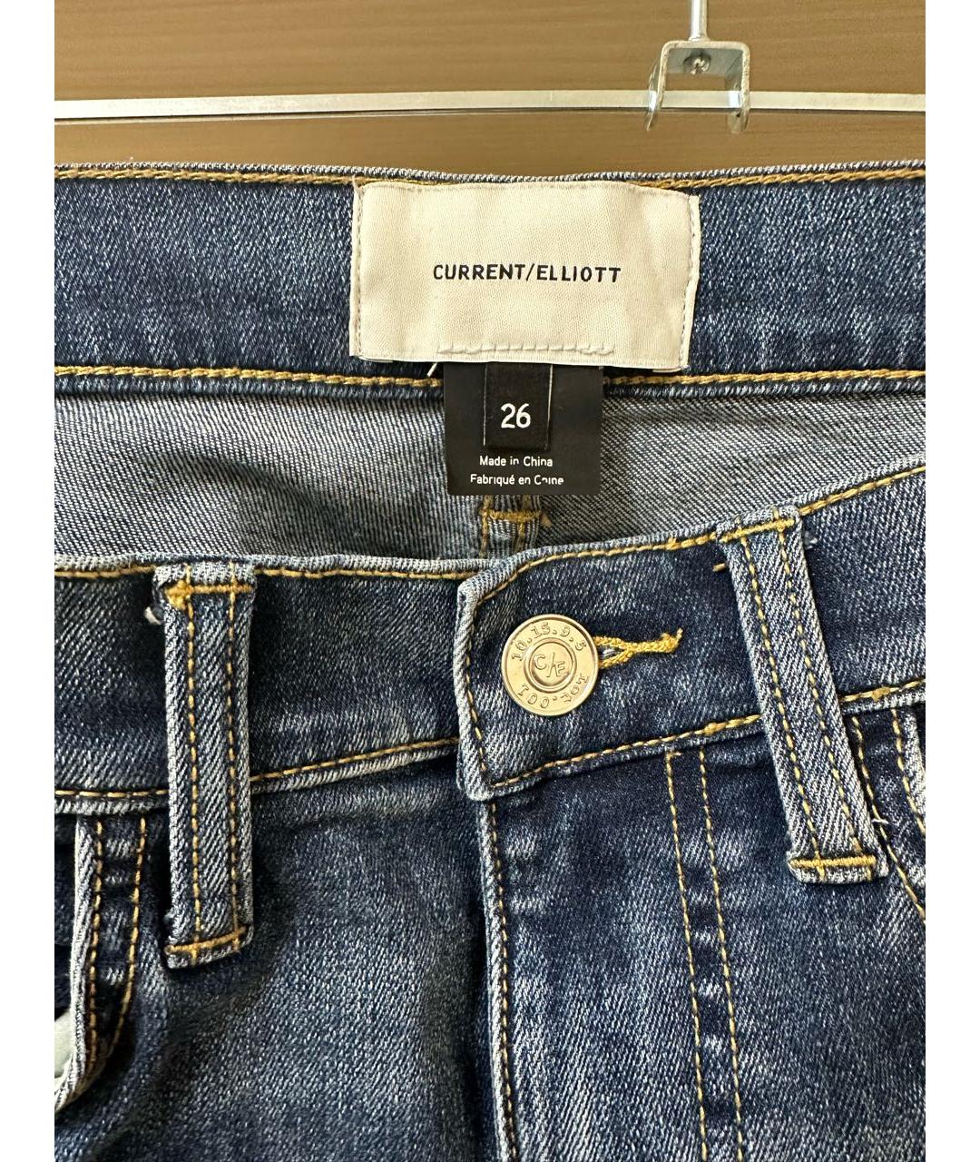 CURRENT/ELLIOTT Синие джинсы слим, фото 3