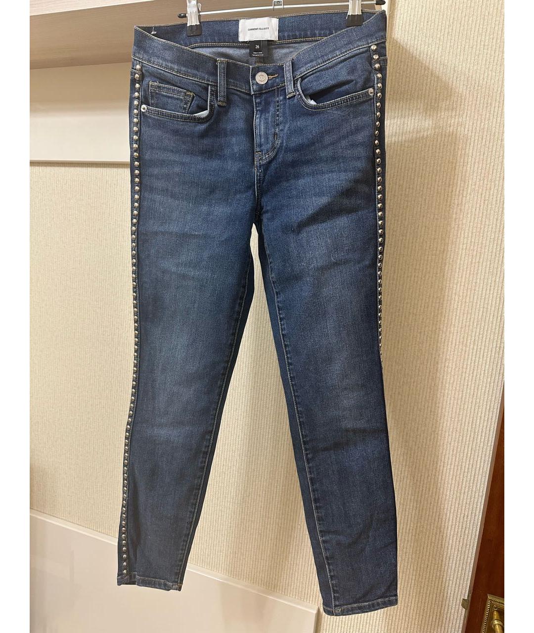 CURRENT/ELLIOTT Синие джинсы слим, фото 5