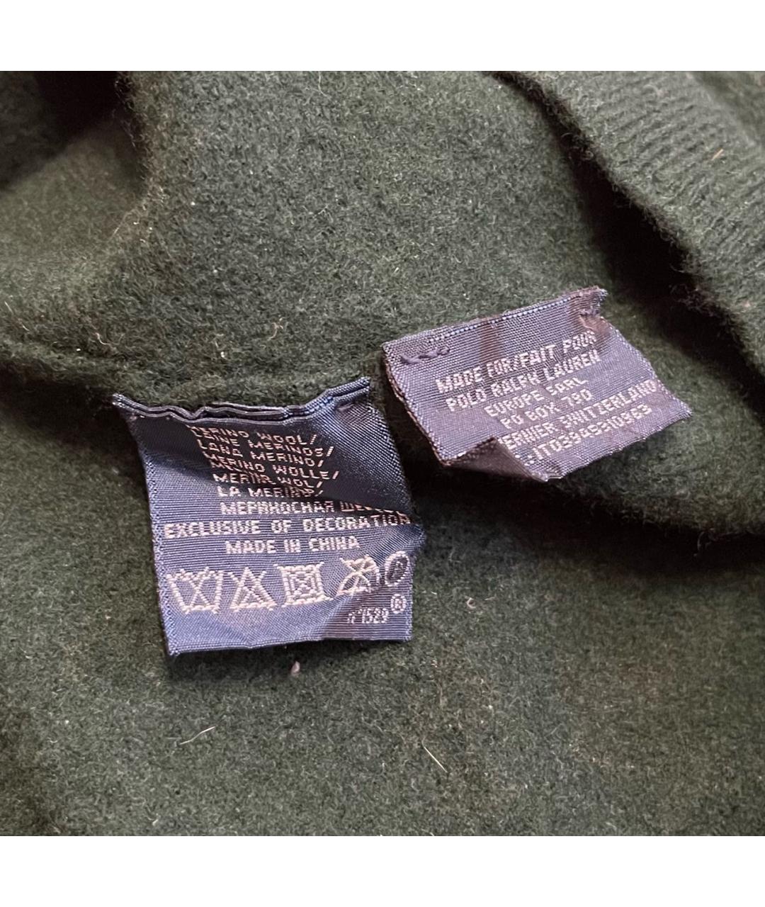 POLO RALPH LAUREN Зеленый шерстяной джемпер / свитер, фото 6