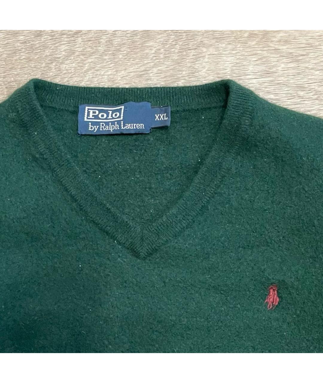 POLO RALPH LAUREN Зеленый шерстяной джемпер / свитер, фото 3