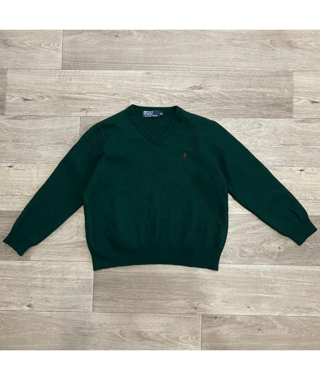 POLO RALPH LAUREN Зеленый шерстяной джемпер / свитер, фото 7