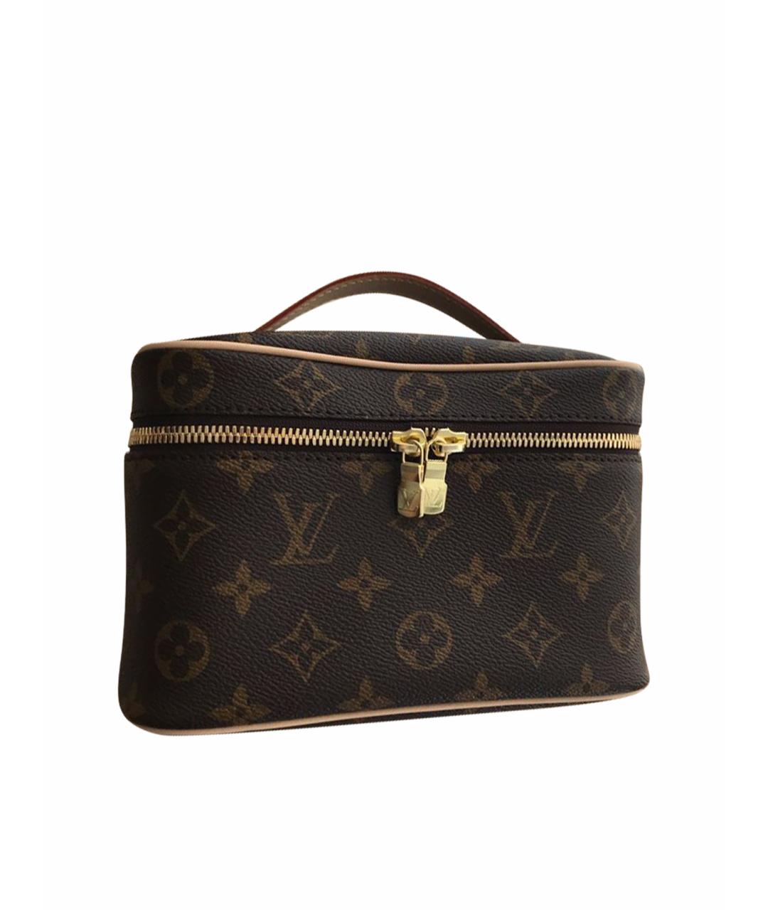 LOUIS VUITTON PRE-OWNED Коричневая косметичка из искусственной кожи, фото 1