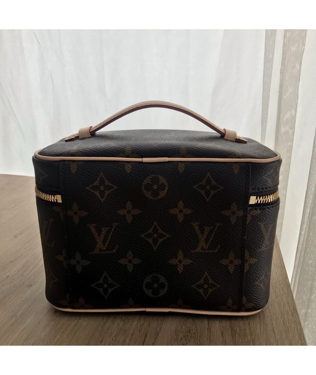 LOUIS VUITTON Коричневая косметичка из искусственной кожи, фото 4