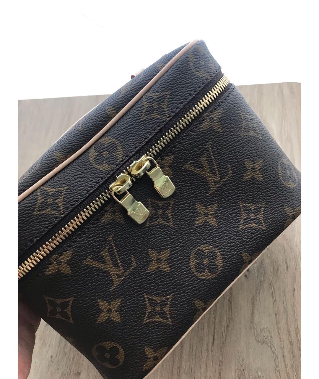 LOUIS VUITTON PRE-OWNED Коричневая косметичка из искусственной кожи, фото 8