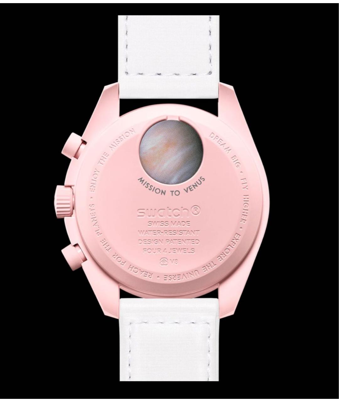 OMEGA Розовые керамические часы, фото 2