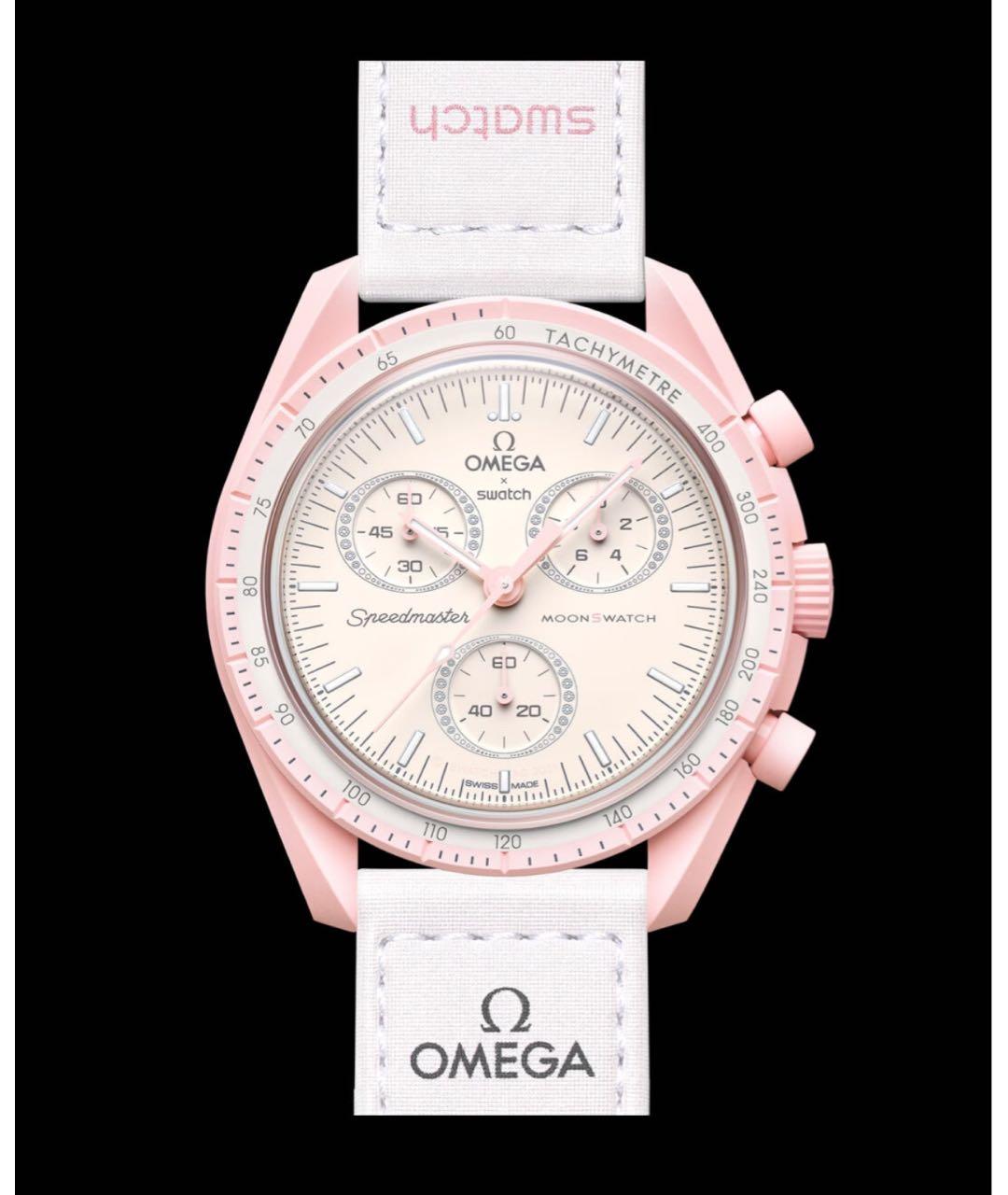 OMEGA Розовые керамические часы, фото 4