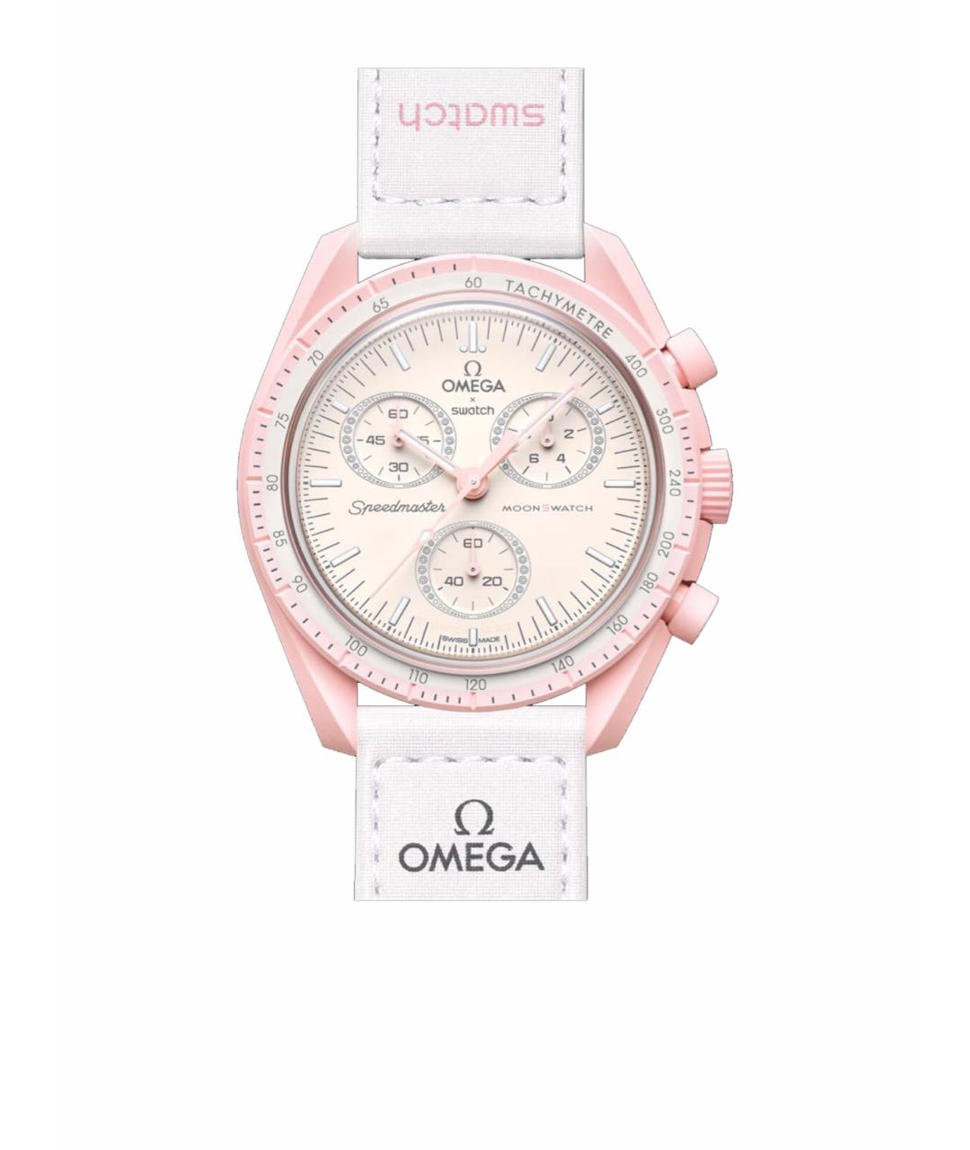 OMEGA Розовые керамические часы, фото 1