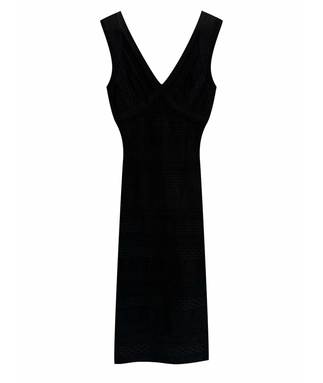 HERVE LEGER Черное вискозное коктейльное платье, фото 1