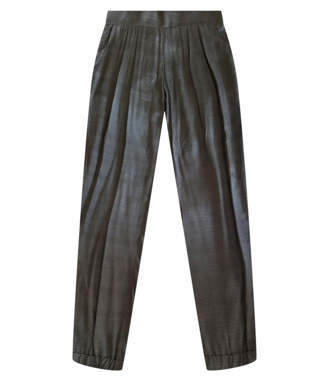 EMPORIO ARMANI Мульти вискозные брюки широкие, фото 1