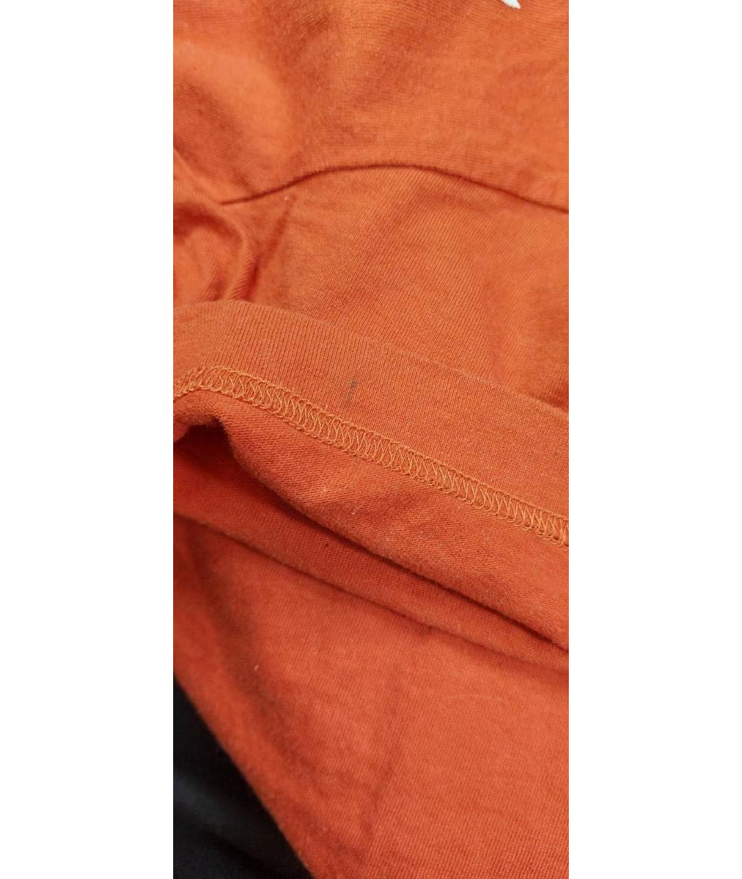 PALM ANGELS Оранжевая хлопковая футболка, фото 3