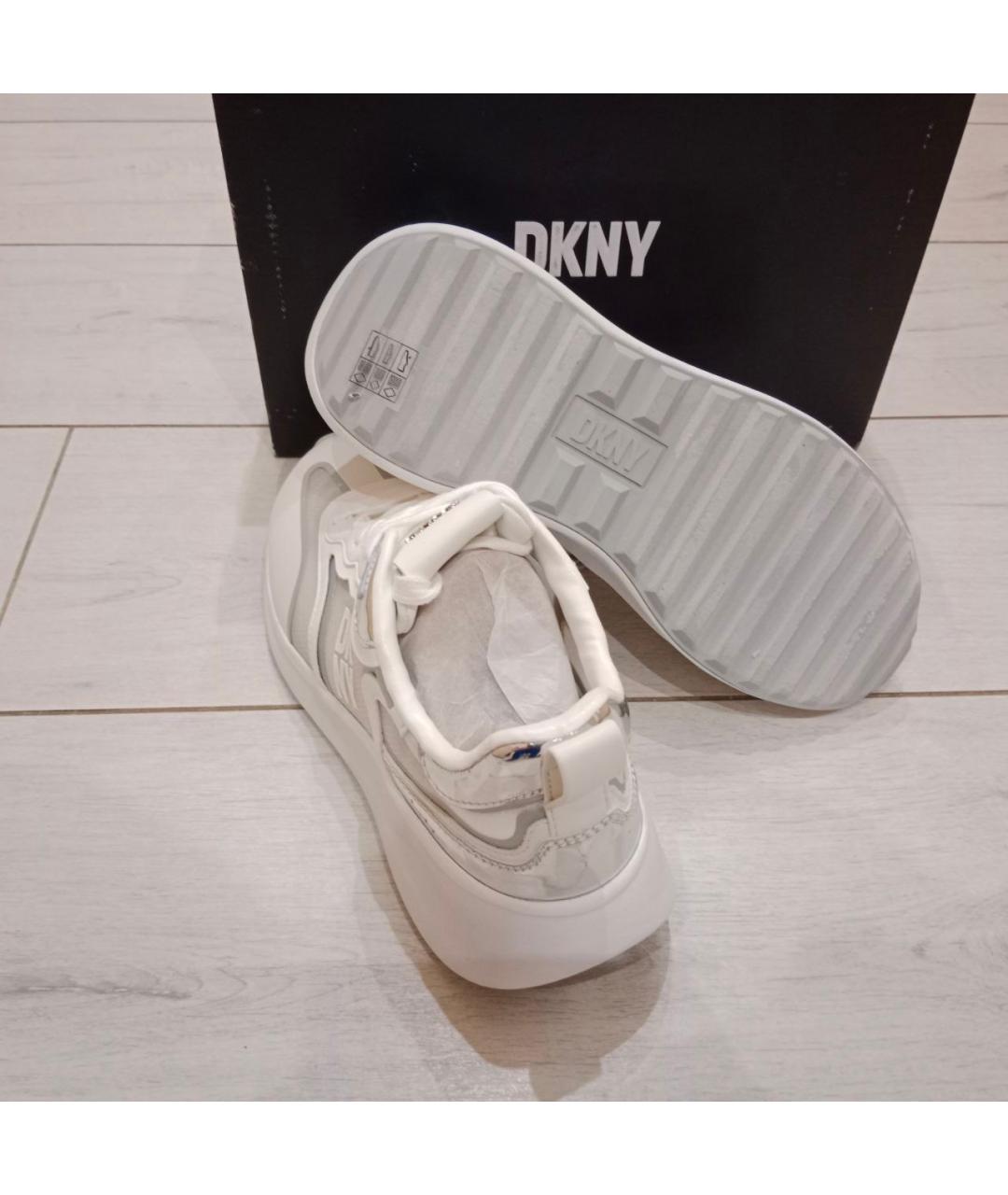 DKNY Белые кожаные кроссовки, фото 7