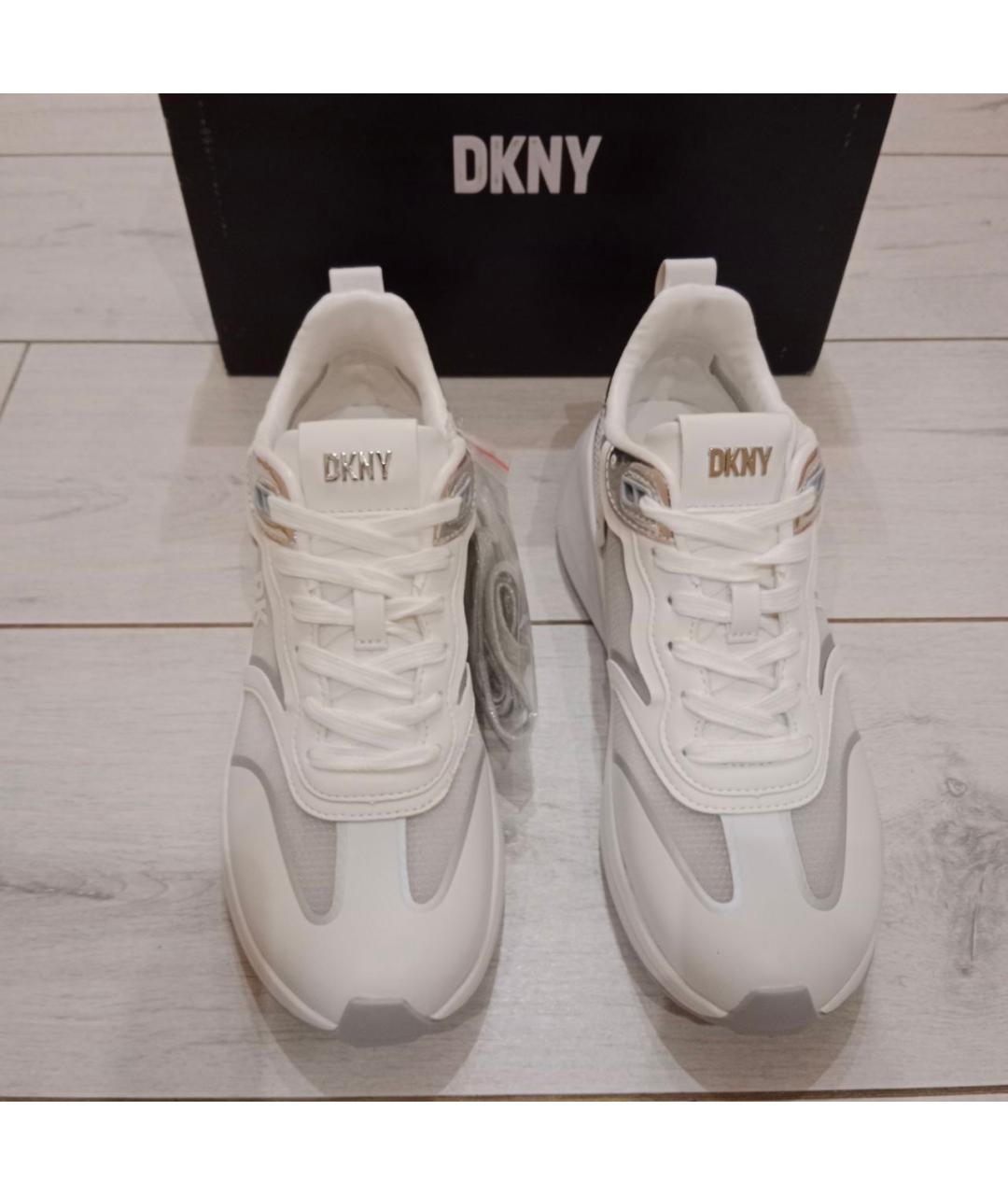 DKNY Белые кожаные кроссовки, фото 6