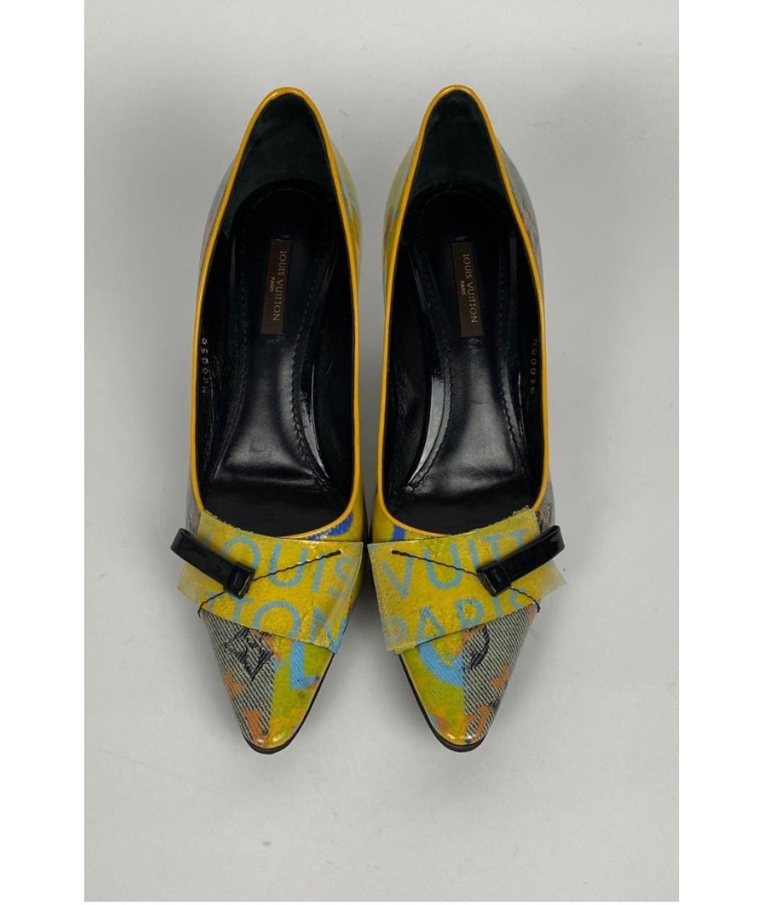 LOUIS VUITTON PRE-OWNED Желтые кожаные туфли, фото 2